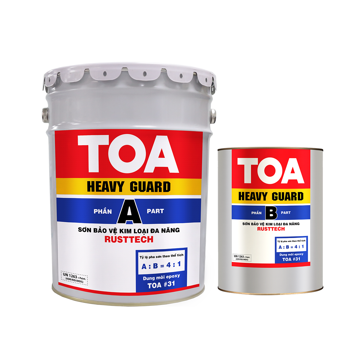 RUSTTECH - Sơn lót chống rỉ epoxy biến tính hai thành phần có hàm lượng rắn cao