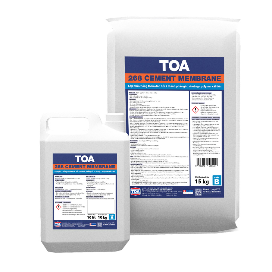 Chống thấm 2 thành phần gốc xi măng TOA 268 Cement Membrane